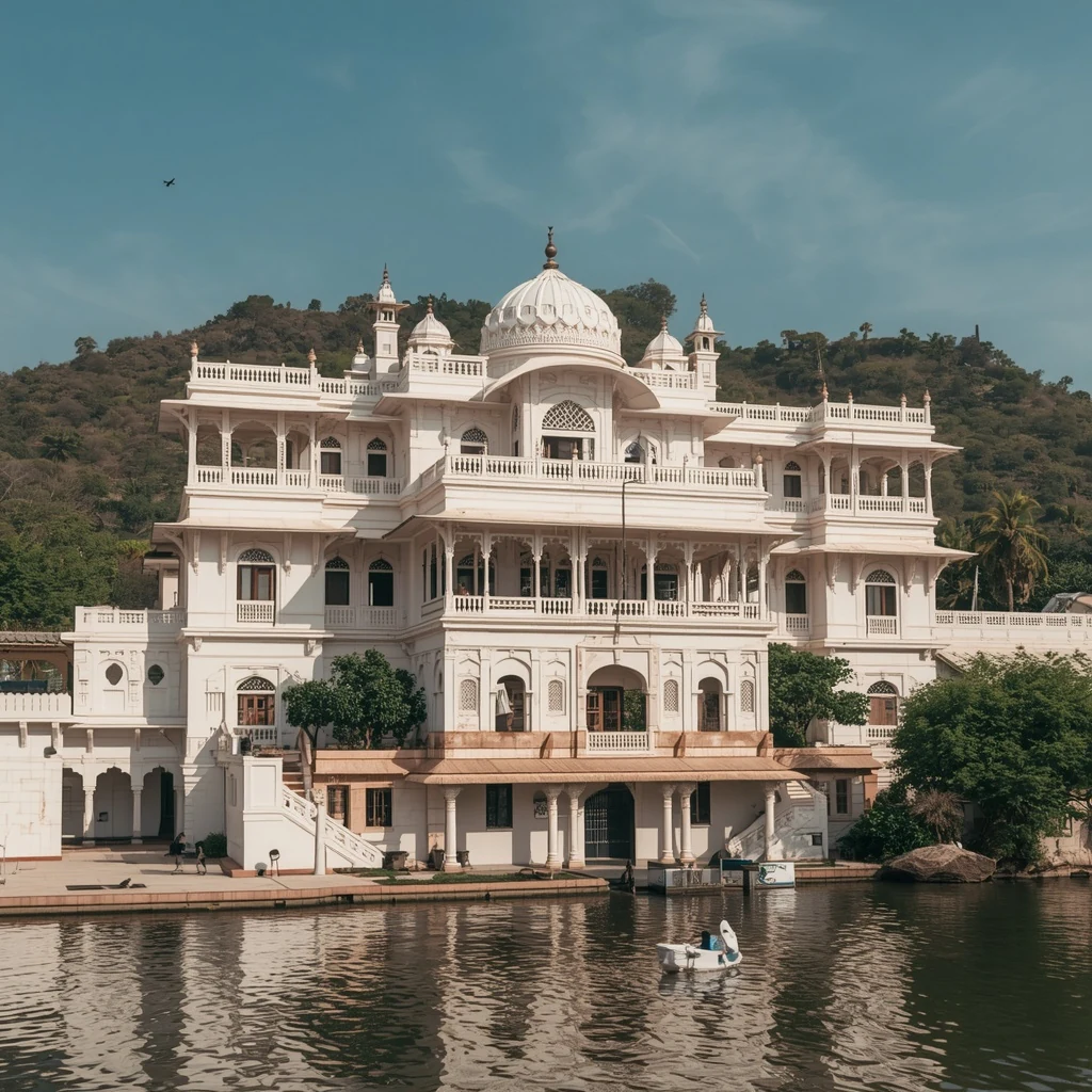 Lake palace, head-on